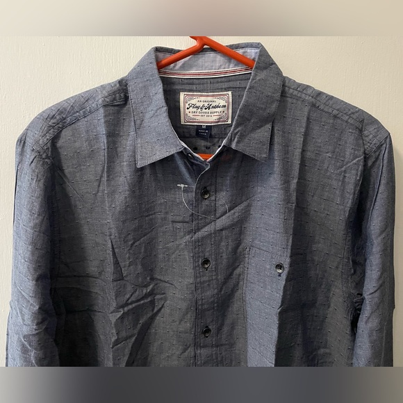 Flag & Anthem Men’s Classic Charcoal Button Up Shirt Long Sleeve Size Medium NWT - Picture 5 of 8